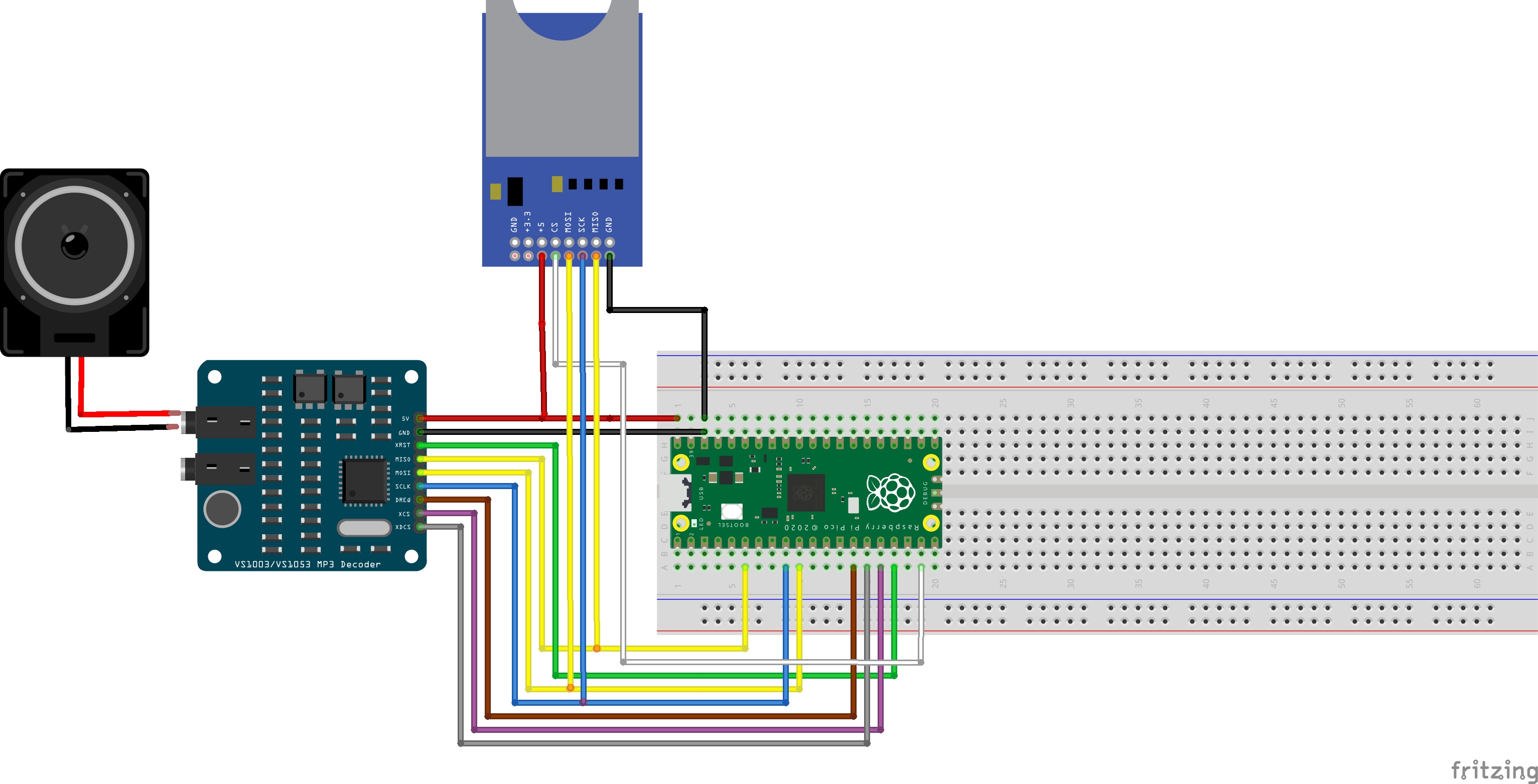 cablage vs1053 with sdram